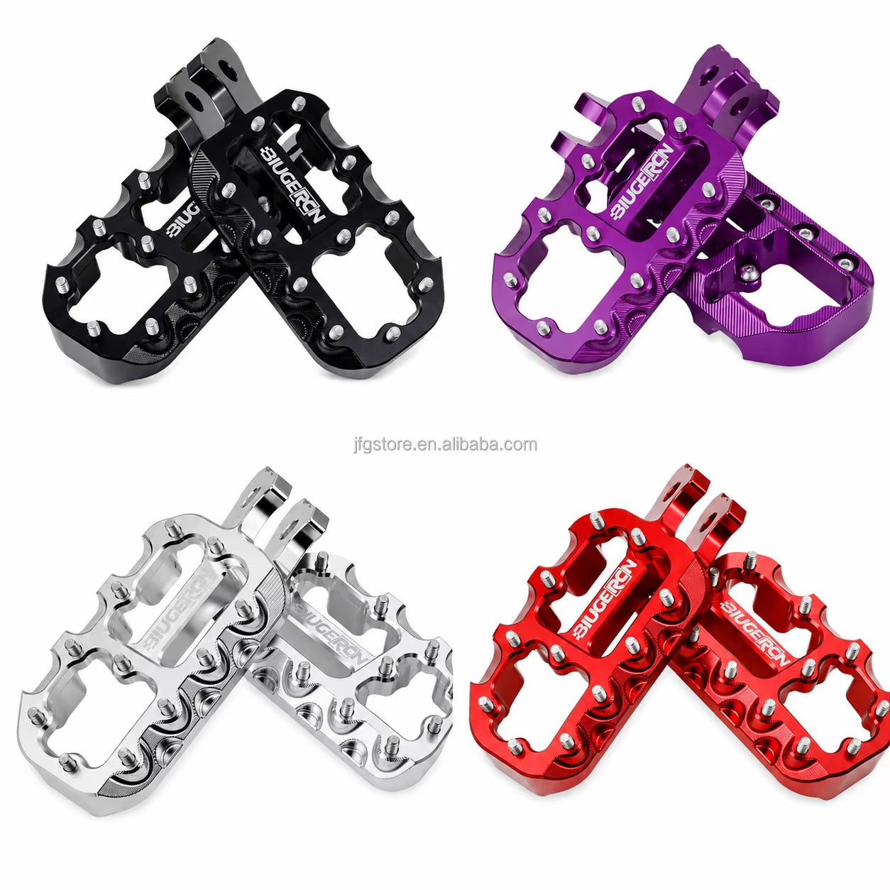 JFG CNC Reinforced Foot Pegs for Surron Light Bee 6063 Aluminum Wide anti Slip Motorcycle Footrests