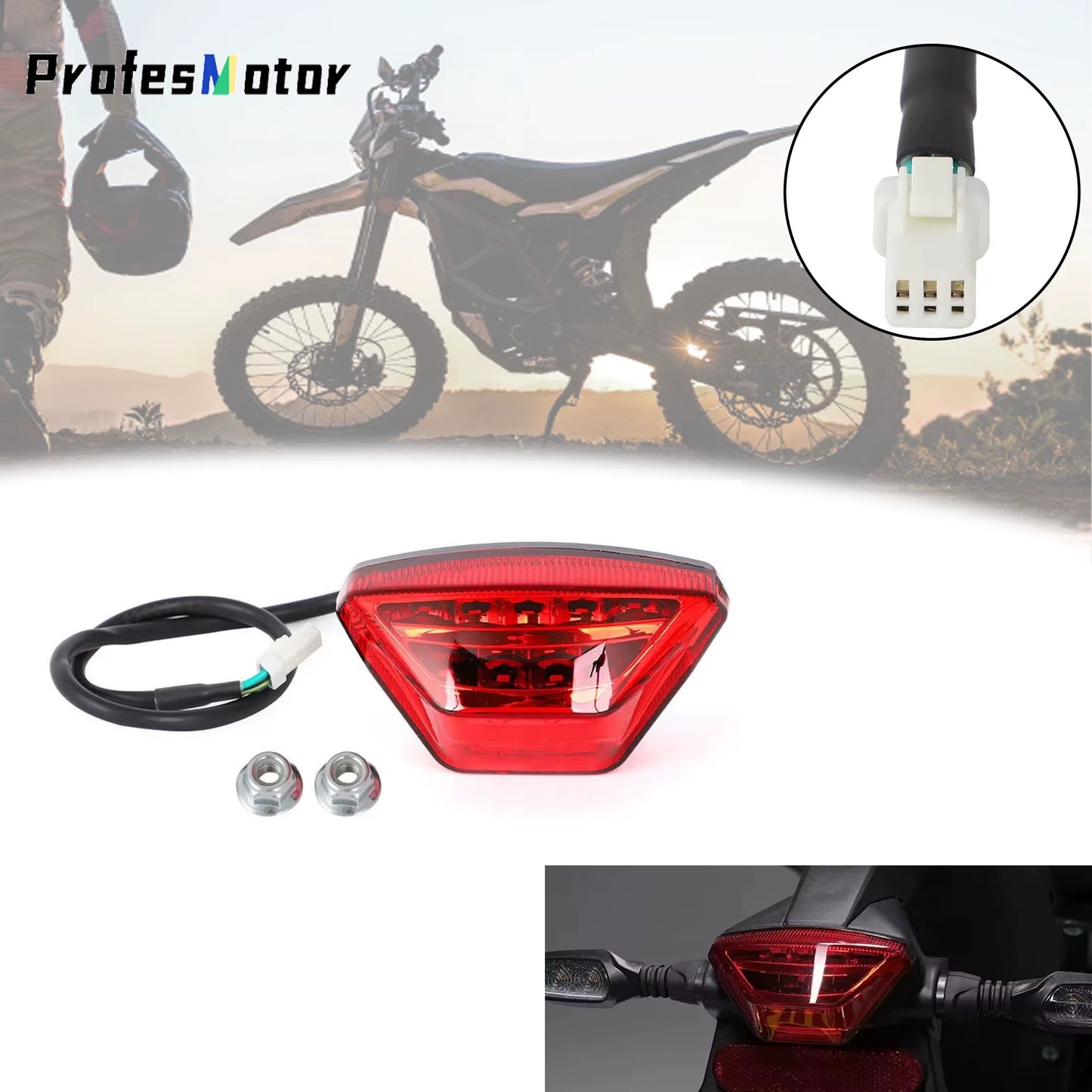 For Surron Ultra Bee Electric Bike Motocross Taillight for SUR-RON Rear Tail Lamp Light 2023 Moto Tuning Spare Parts