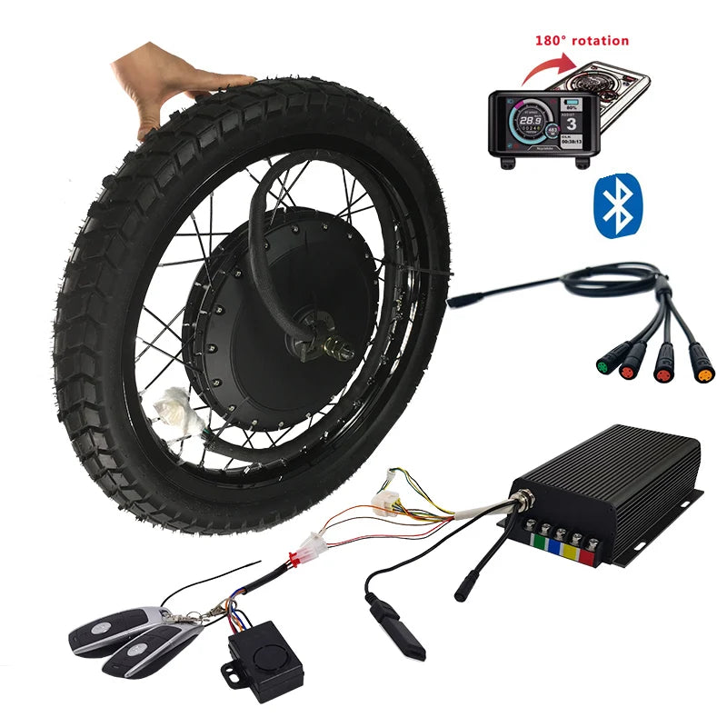 Nbpower/Qs273 V3 72V 8000W Ebike Kit 150Mm Dropout Motorcycle Electric Bike Motor Wheel with Waterproof Sabovon Controller UKC1