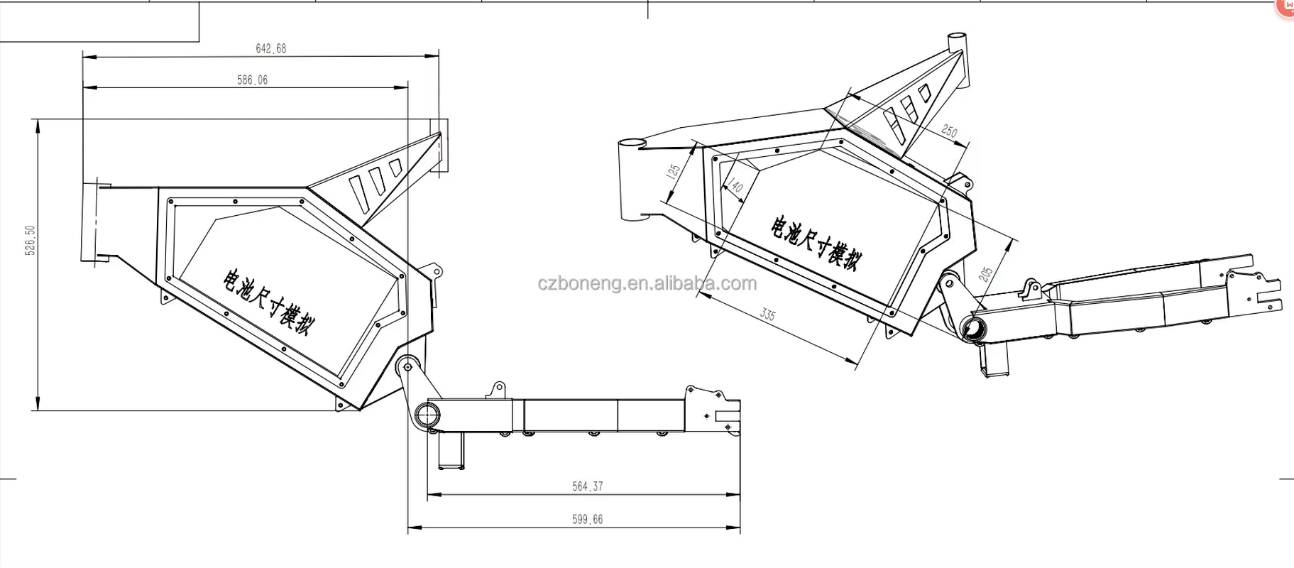 2024 New Electric Bike Frame Suitable for Bike Seat and Motor Seat Enduro 72V with Big Discount
