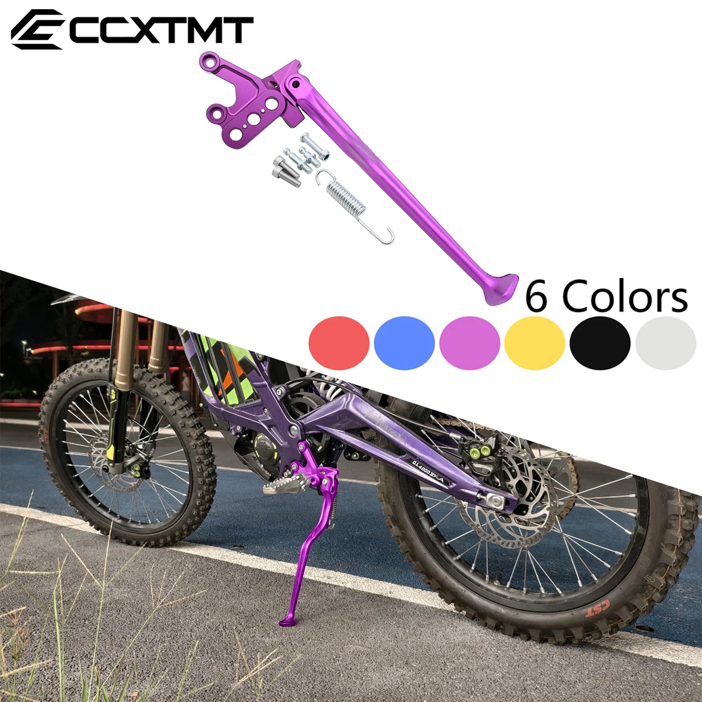 Electric Bike Motorcycle Parking Rack Assembly Side Stand Footrest Bracket for Surron Sur-Ron Light Bee & Light Bee X Universal