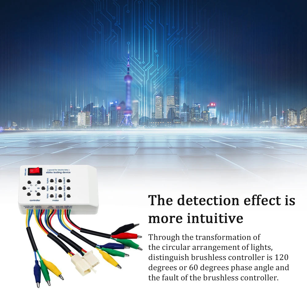 Electromobile Repair Device Scooter Maintenance Detector Brushless Motor Hall Controller 24V/36V/48V/60V/72V E-Bike Tester
