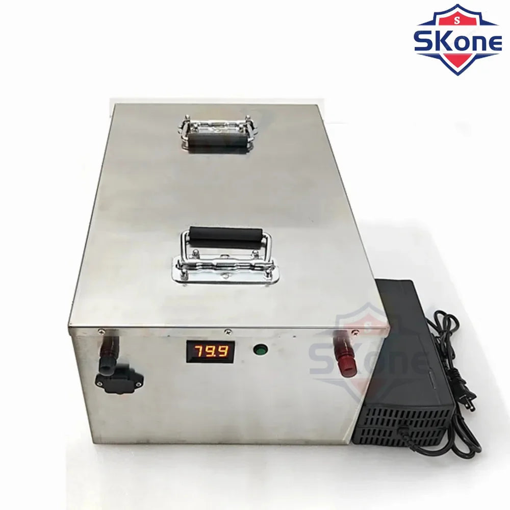 Batterie Lifepo4 Au Lithium 80Ah 72V, 100Ah 200Ah 120Ah 150Ah, BMS, Décharge Profonde, Pour Scooter 7000W Moto Sicile, Avec Char