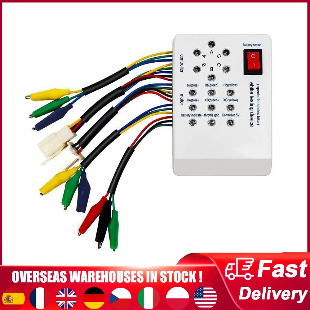 Electromobile Repair Device Scooter Maintenance Detector Brushless Motor Hall Controller 24V/36V/48V/60V/72V E-Bike Tester